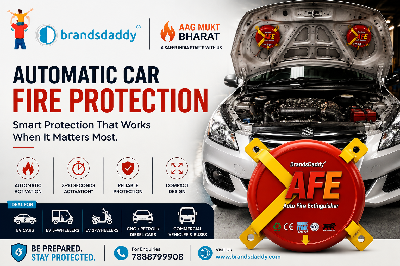 You are currently viewing Automatic Fire Extinguisher for Cars: Complete Guide to Vehicle Fire Safety in India
