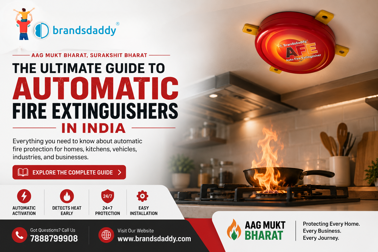 You are currently viewing The Ultimate Guide to Automatic Fire Extinguishers in India: Protecting Lives, Homes, Vehicles & Businesses with BrandsDaddy AFE